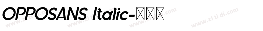 OPPOSANS Italic字体转换